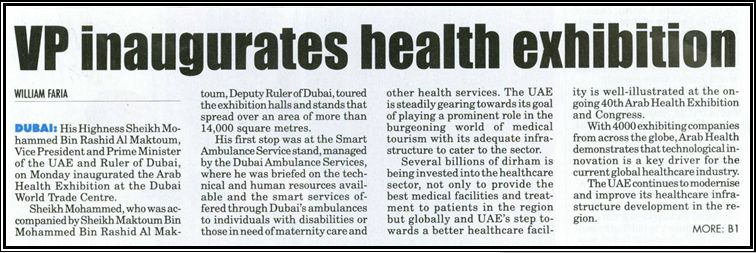 VP inaugurates Health Exhibition - William Faria